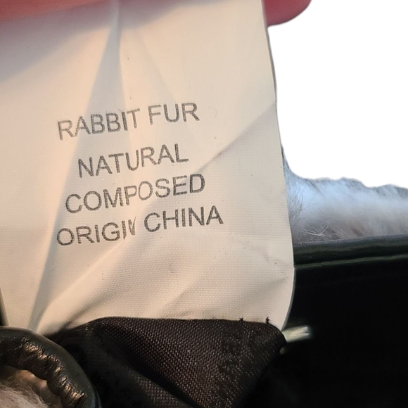 MICHAEL KORS Rabbit Fur Crossbody Bag With Silver Hardware and Black Detailing - Picture 12 of 12